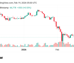 تراجع سعر البيتكوين  مقابل الدولار BTCUSD توقعات اليوم 19/2/2026