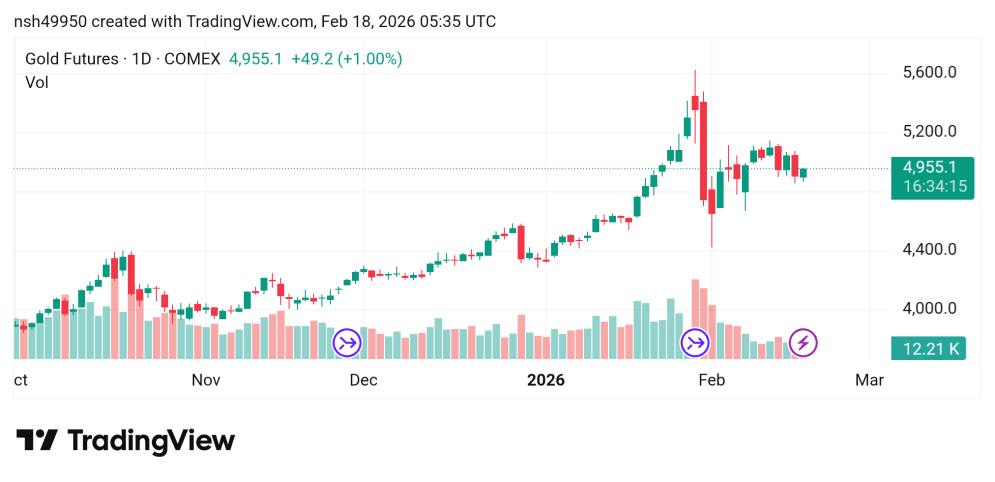 تذبذب سعر الذهب Gold توقعات اليوم 18/2/2026